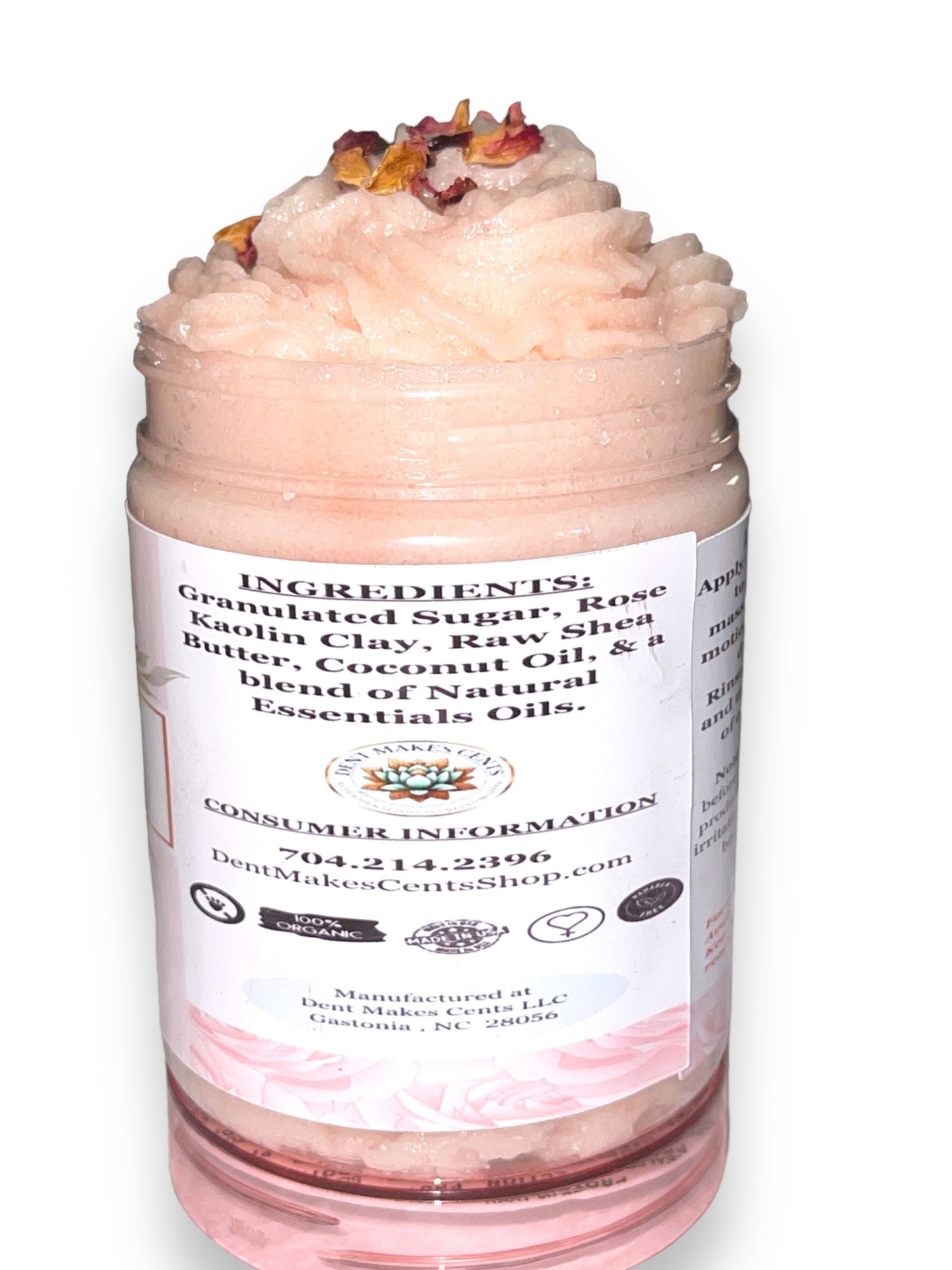 ROSE KAOLIN CLAY SCRUB - MINIMIZE PORES - MOISTURIZE - GENTLE EXFOLIATION