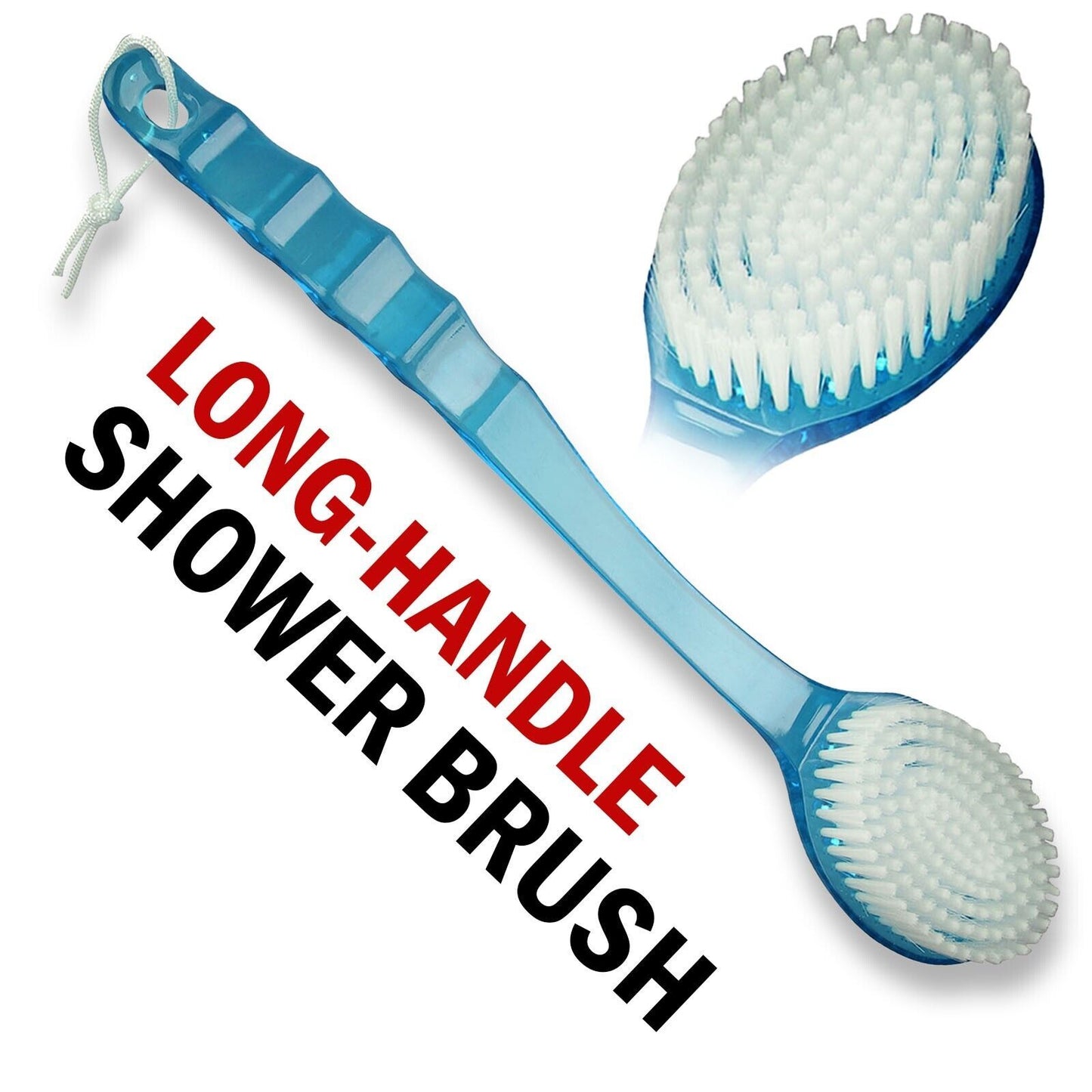 Long Handle Bath Body Brush Soft Back Shower Exfoliating Skin Scrubber Massager